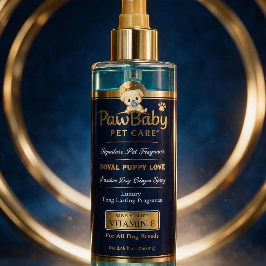 PawBaby Royal Puppy Love dog cologne spray bottle