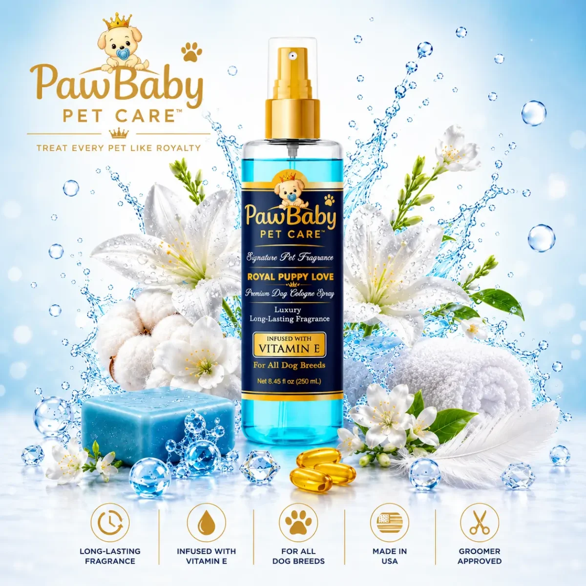 PawBaby Royal Puppy Love dog cologne spray