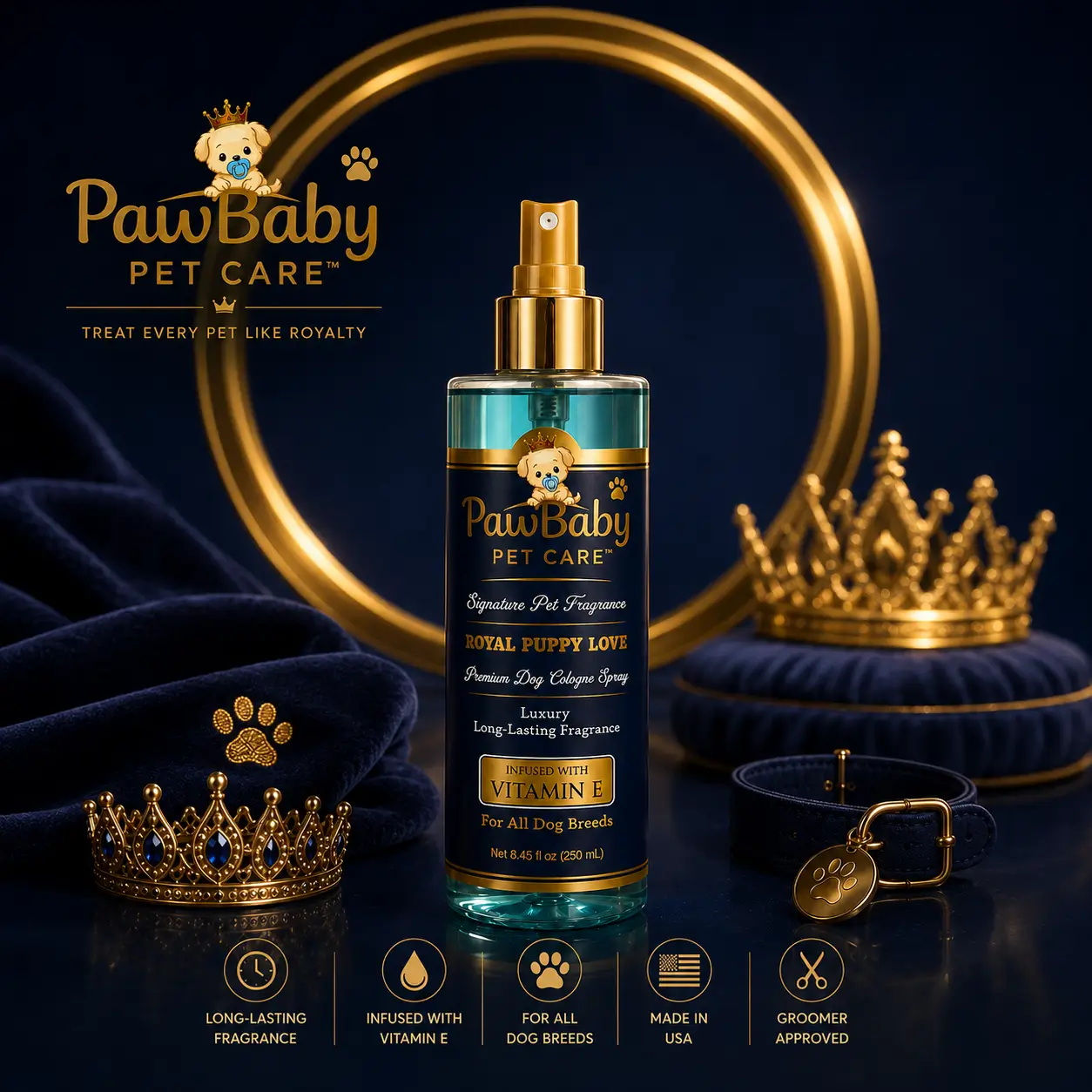 PawBaby Royal Puppy Love premium dog cologne spray